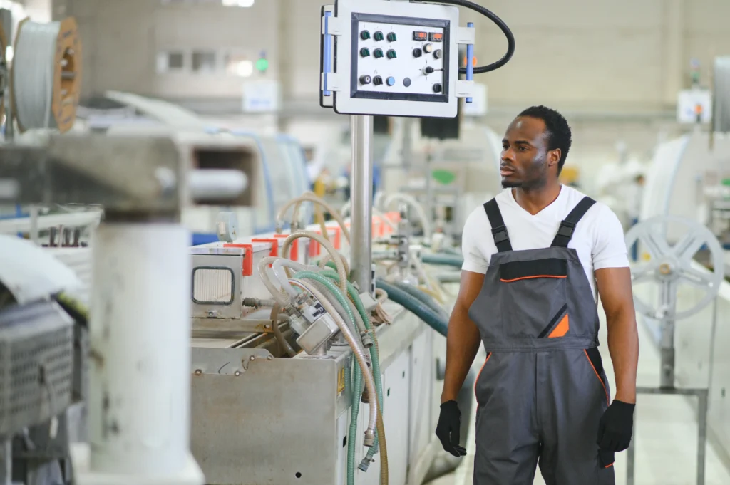 Man monitoring an ERP system