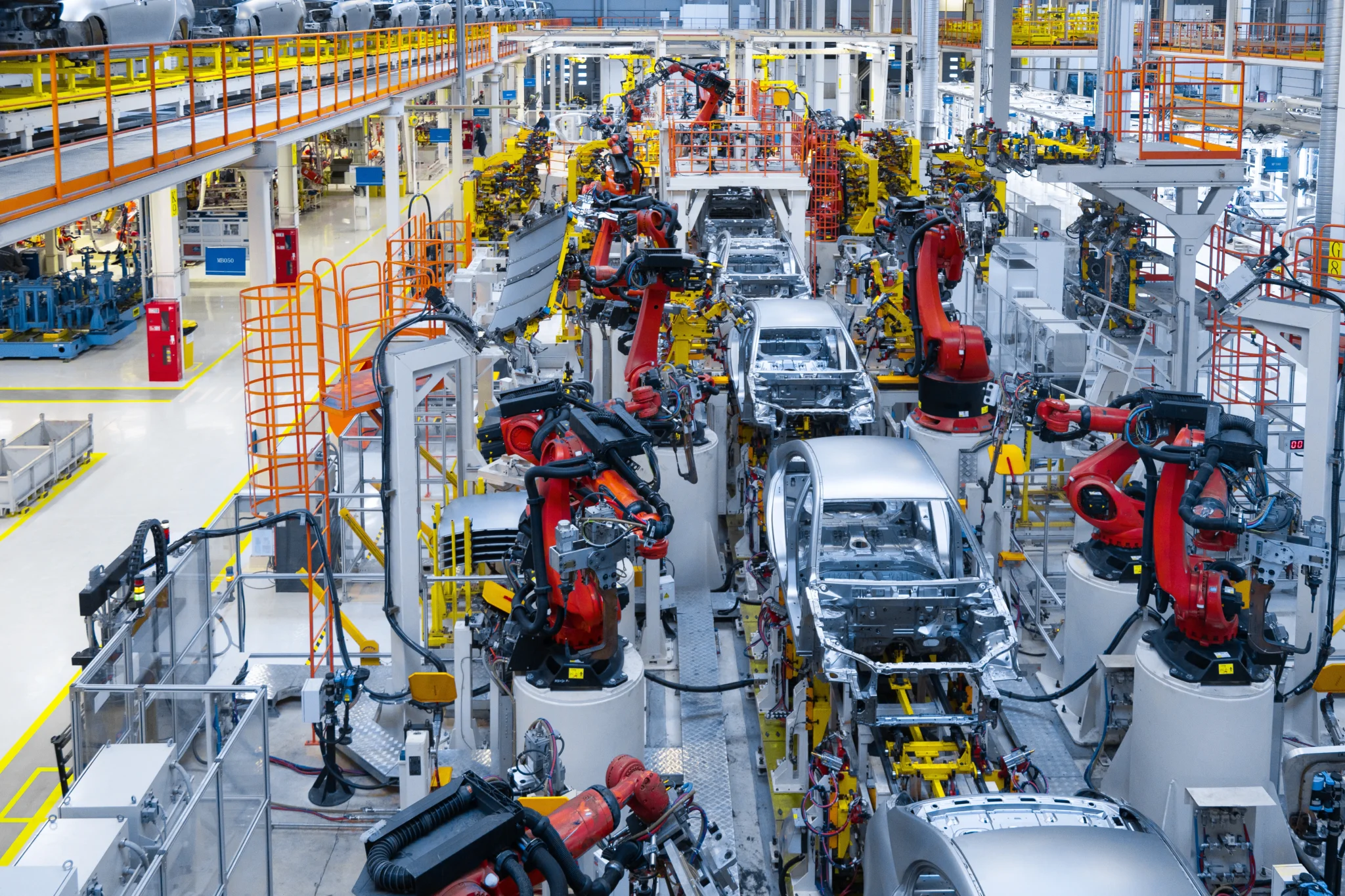 Automotive production line using an ERP system