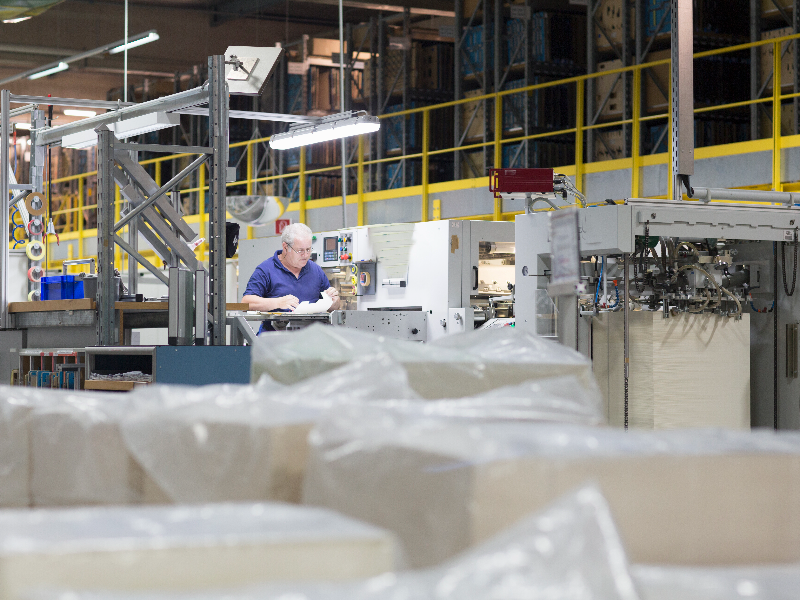 Worker in a manufacturing plant